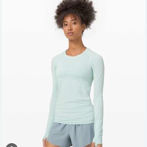 Lululemon Swiftly Tech Women's 4 Blue/Green Long Sleeve Top